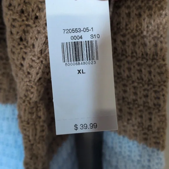 Old Navy Tunic Sweater Baby Blue Camel Tan Size XL NWT, Preppy Cozycore - Picture 5 of 8